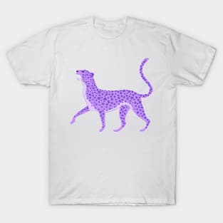 Purple Leopard Drawing T-Shirt